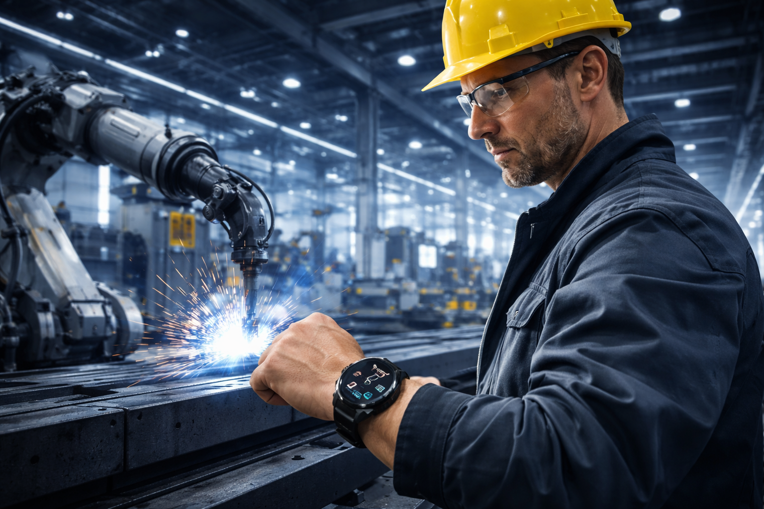 Industrial smartwatch scene